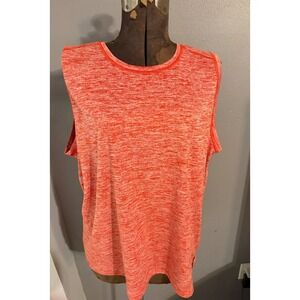 Reebok Speedwick Womens XL Orange Space Dye Sleeveless Training Tank Top